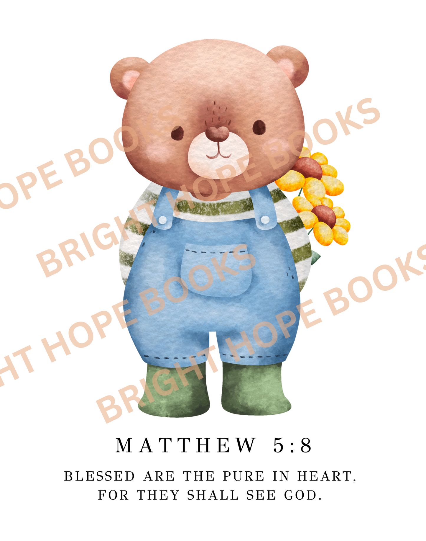 Matthew 5:8 Scripture Print Digital Download