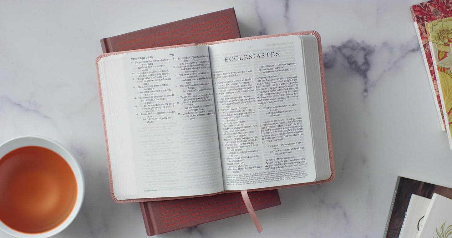 ESV Large Print Compact Bible, Red Letter (TruTone, Blush Rose)