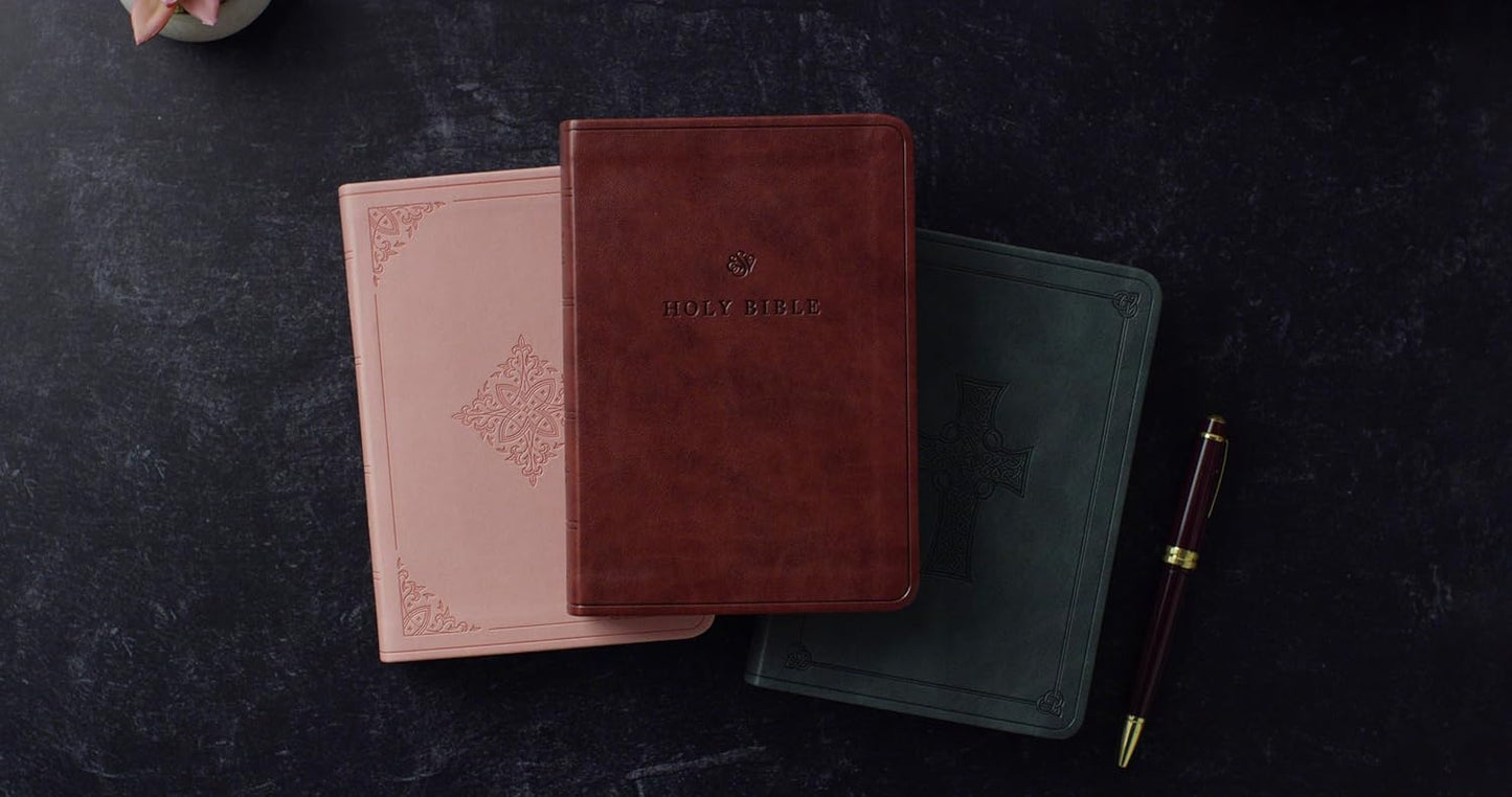 ESV Large Print Compact Bible, Red Letter (TruTone, Chestnut)