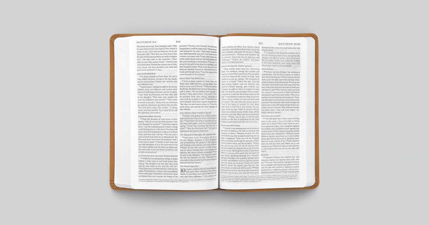 ESV Premium Gift Bible: Nubuck Caramel, Wildflower Design