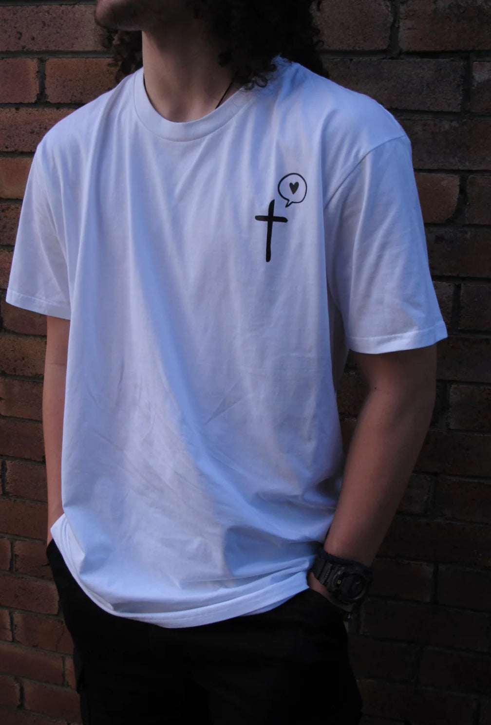 SSD Cross Speaks Love White Tee