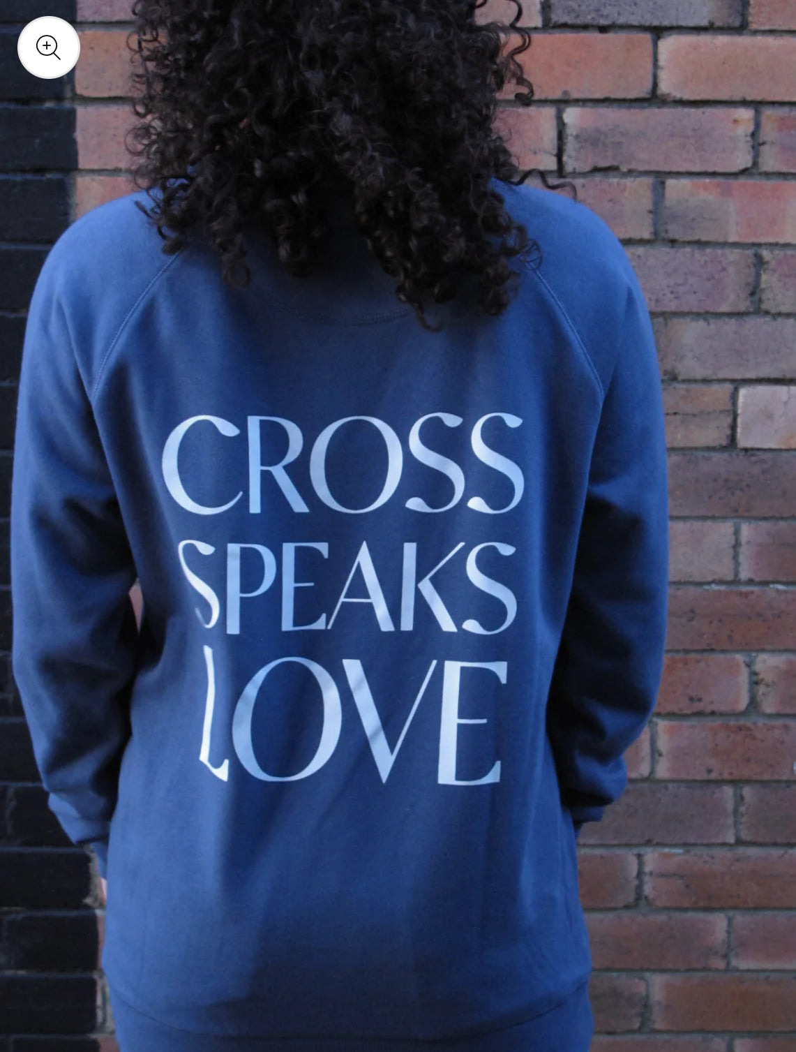 SSD Cross Speaks Love Blue Sweater