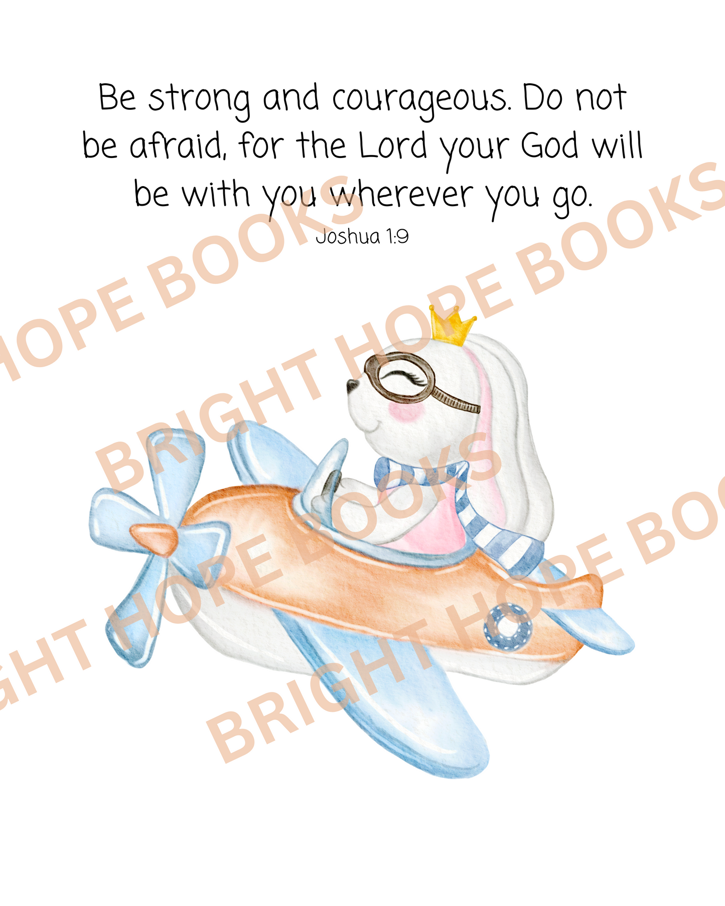 Scripture Print Digital Download: Joshua 1:9 Adventurous Princess