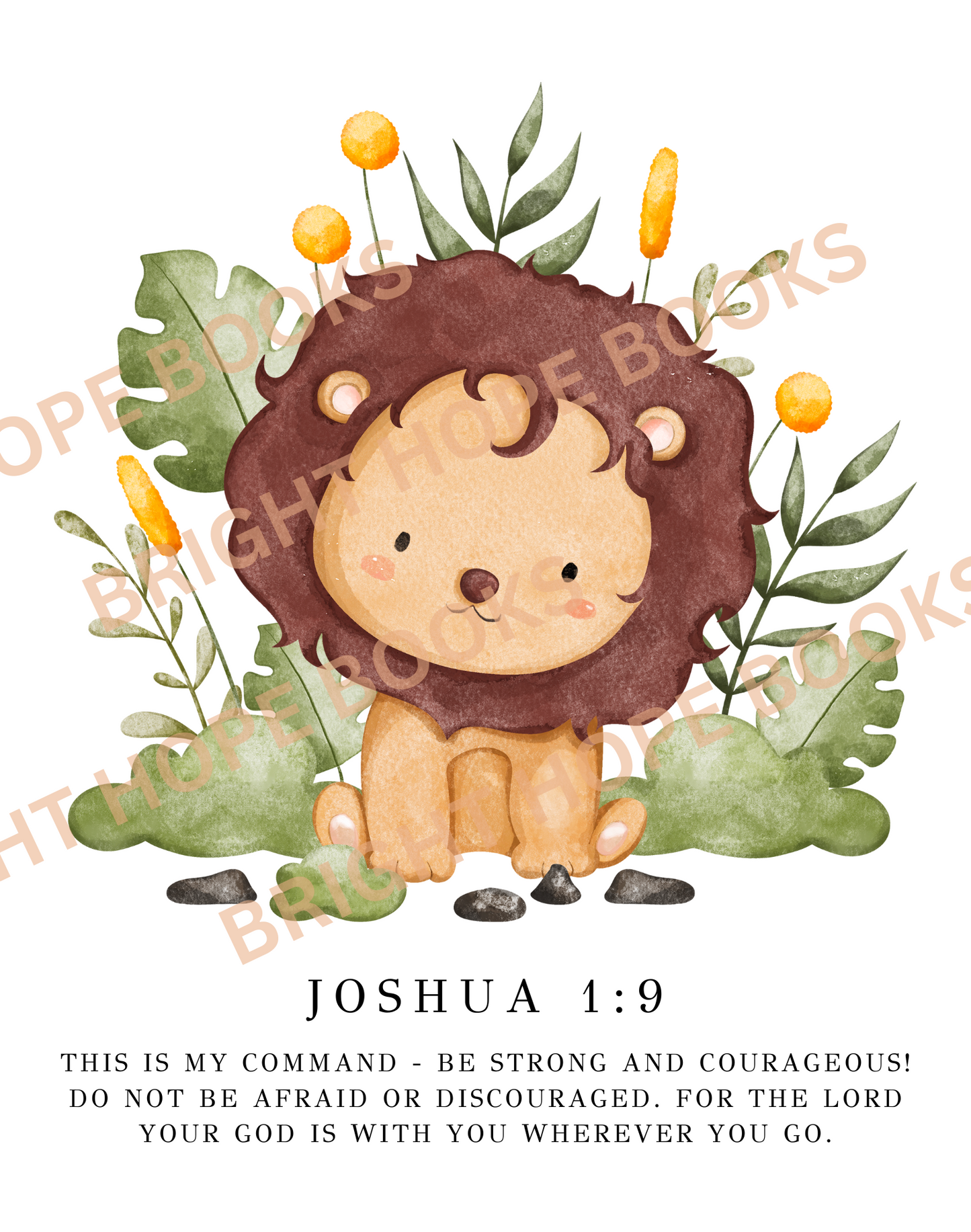 Joshua 1:9 Scripture Print Digital Download