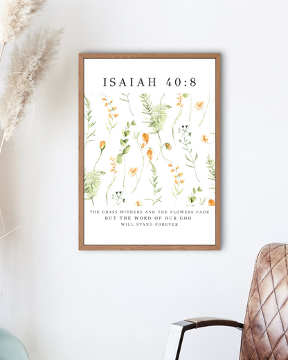 Isaiah 40:8 Scripture Print Digital Download