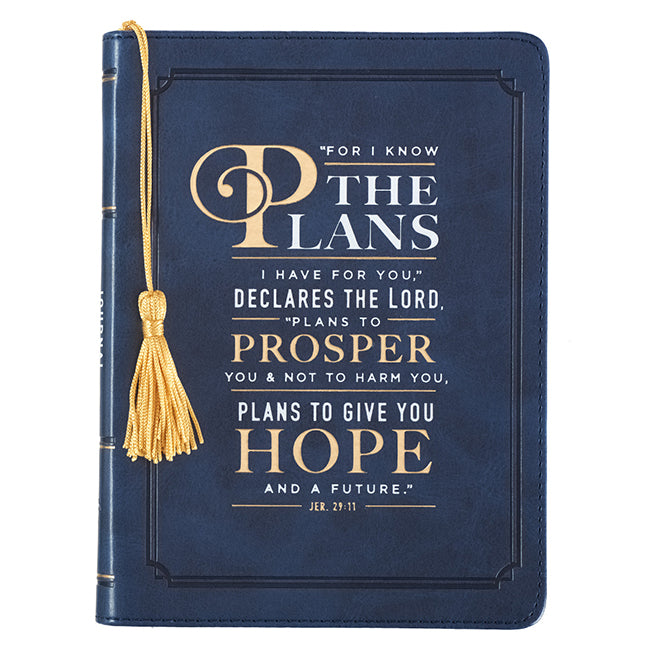 For I Know the Plans Journal – Lux Leather (Navy, Burgundy or Forest Green)