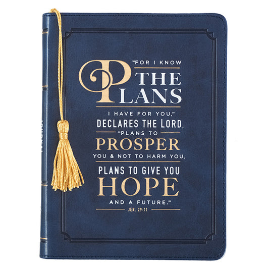 For I Know the Plans Journal – Lux Leather (Navy, Burgundy or Forest Green)