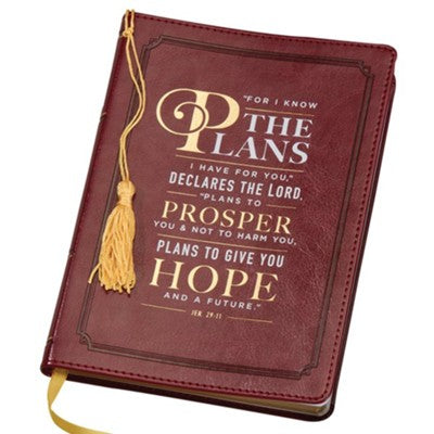 For I Know the Plans Journal – Lux Leather (Navy, Burgundy or Forest Green)