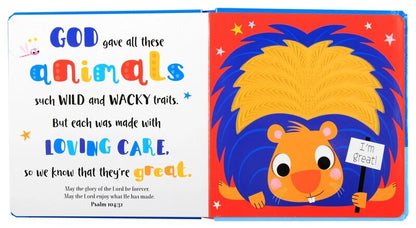 God's Wild and Wacky Animals – Touch & Feel Board Book