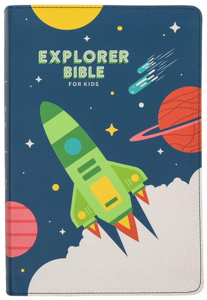 CSB Explorer Bible for Kids – Blast Off Leathertouch, Indexed
