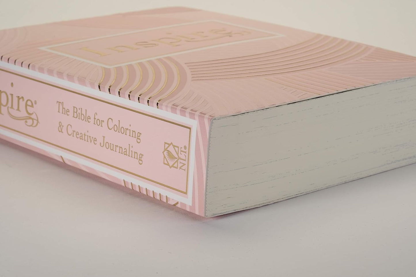 NLT Inspire Colouring and Journaling Bible – Pink Softcover with Gold Foil