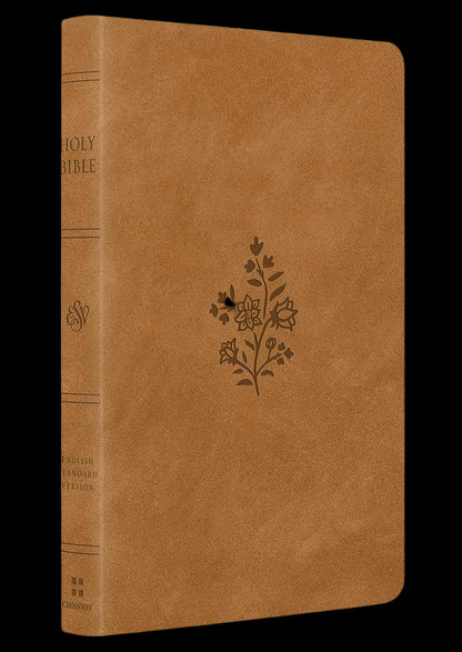ESV Premium Gift Bible: Nubuck Caramel, Wildflower Design