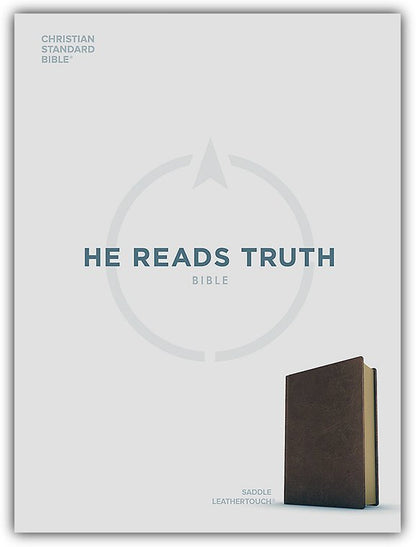 CSB He Reads Truth Bible-LeatherTouch, saddle