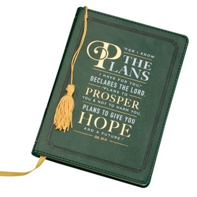 For I Know the Plans Journal – Lux Leather (Navy, Burgundy or Forest Green)