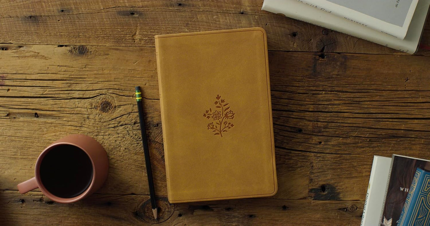 ESV Premium Gift Bible: Nubuck Caramel, Wildflower Design