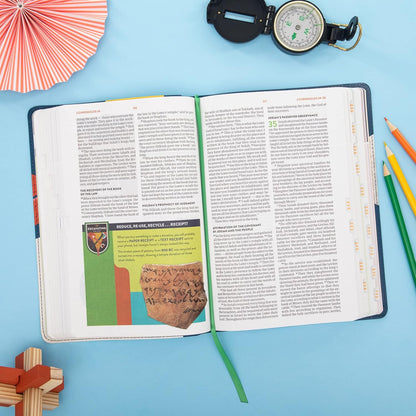 CSB Explorer Bible for Kids – Blast Off Leathertouch, Indexed