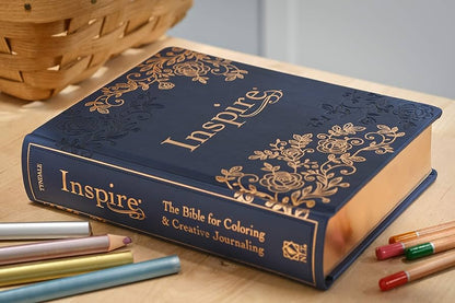 NLT Inspire Bible – Leatherlike Hardcover Navy Edition