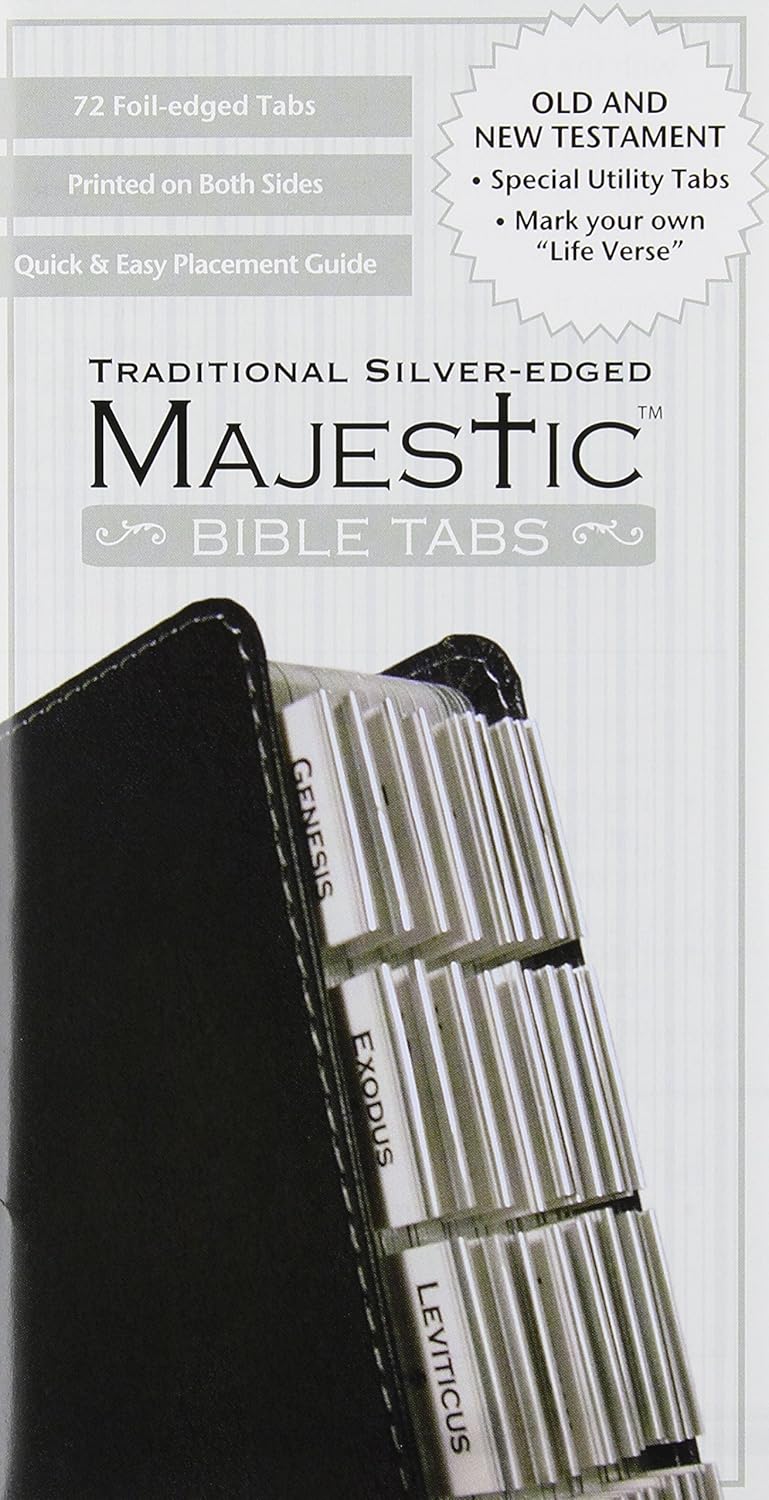 Majestic Bible Tabs Traditional Silver-Edged