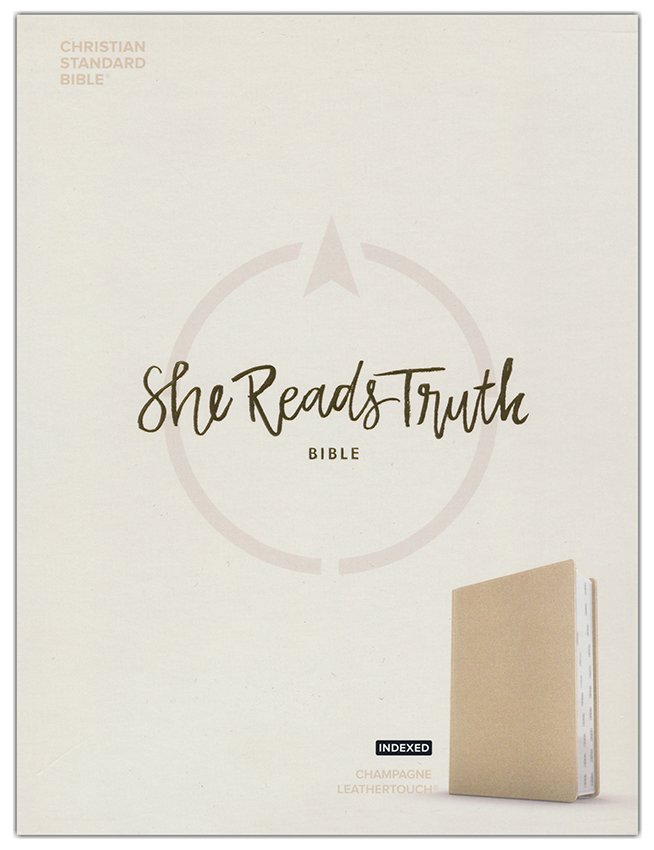 CSB She Reads Truth Bible-Imitation Leather, champagne (indexed)