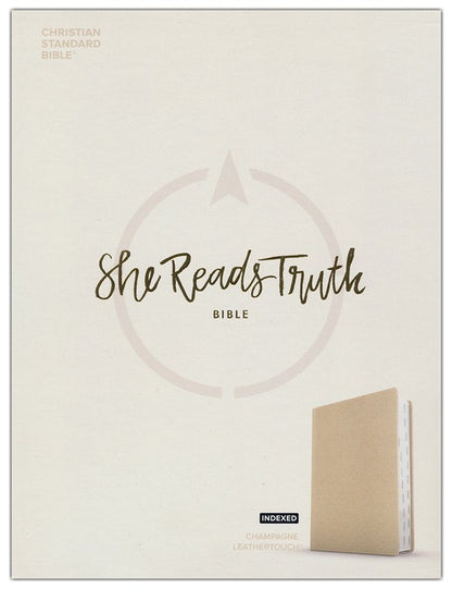 CSB She Reads Truth Bible-Imitation Leather, champagne (indexed)