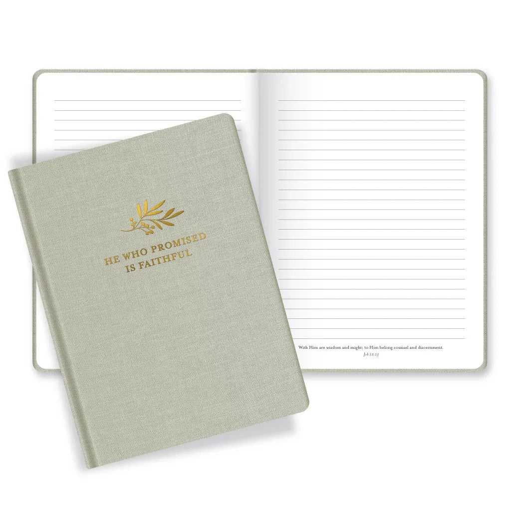 Faithful Promises Journal – Mist Green Linen