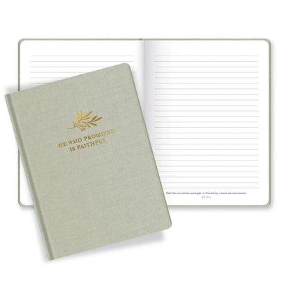 Faithful Promises Journal – Mist Green Linen