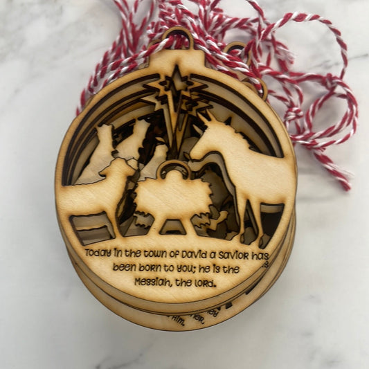 Lyndel Reddan Creations_Large Bauble Wooden Ornaments