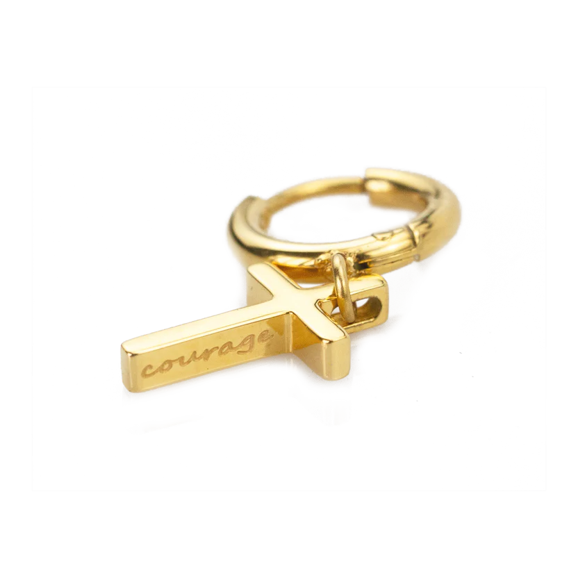 Courageous Cross Earrings — 18K Gold-Plated | This is Eden