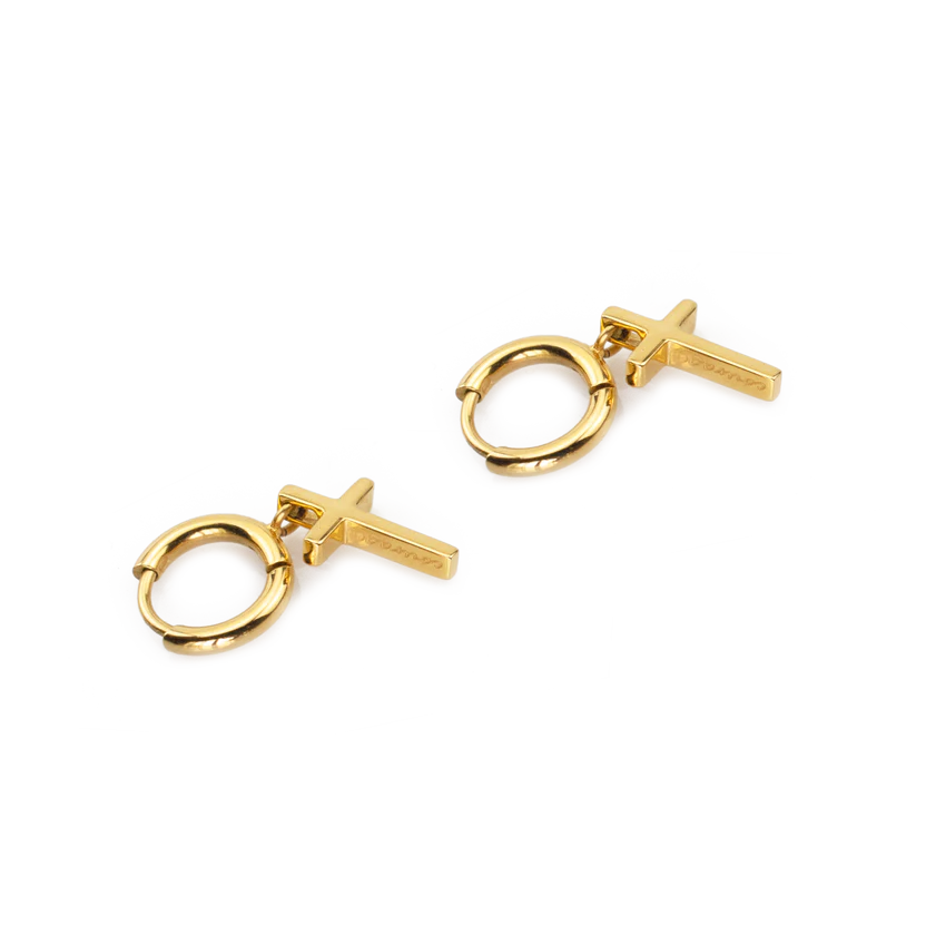 Courageous Cross Earrings — 18K Gold-Plated | This is Eden
