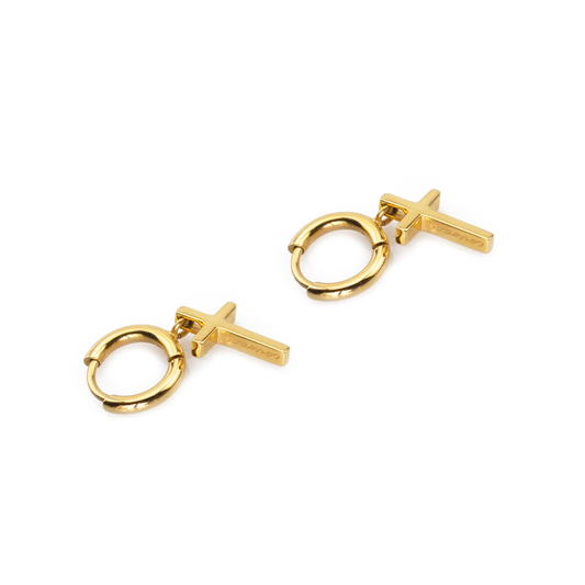 Courageous Cross Earrings — 18K Gold-Plated | This is Eden