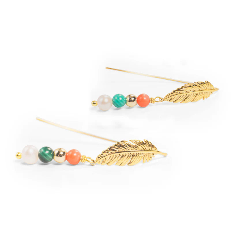 Song of Celebration Threader Earring – Gold | This is Eden