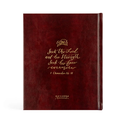 Hosanna Revival 12-Month Undated Planner – Yorkshire Design (Layflat, Mahogany Leatherlike)
