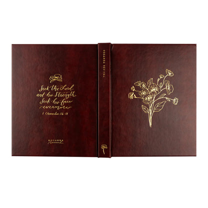Hosanna Revival 12-Month Undated Planner – Yorkshire Design (Layflat, Mahogany Leatherlike)