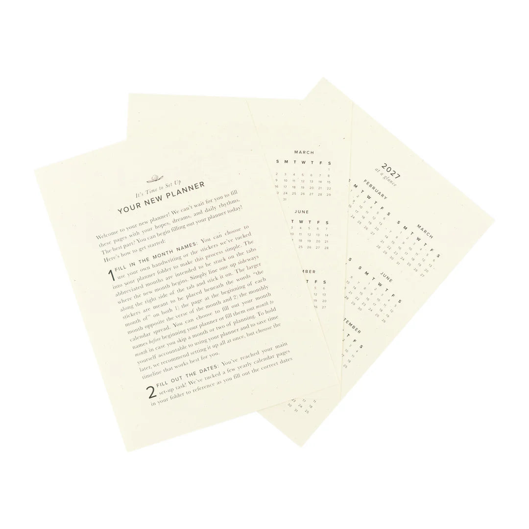 Hosanna Revival 12-Month Undated Planner – Yorkshire Design (Layflat, Mahogany Leatherlike)