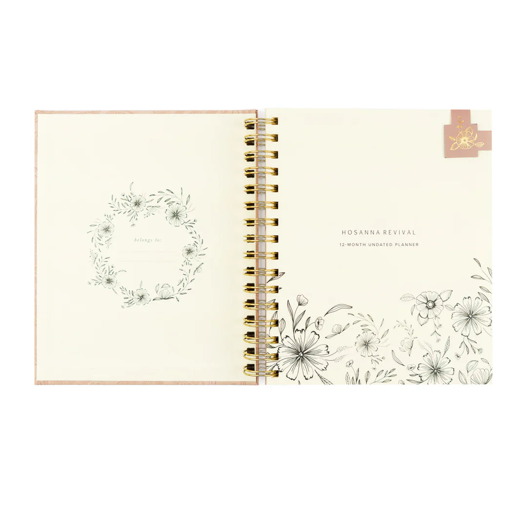 Hosanna Revival 12-Month Undated Planner – Sonora Design (Spiral)