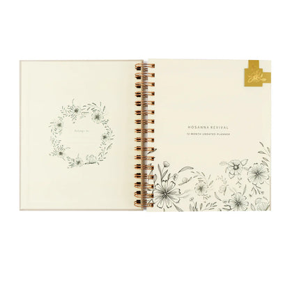 Hosanna Revival 12-Month Undated Planner – Magnolia Springs Design (Spiral)