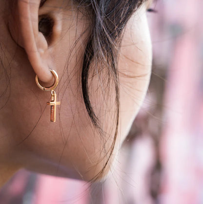 Courageous Cross Earrings — 18K Gold-Plated | This is Eden