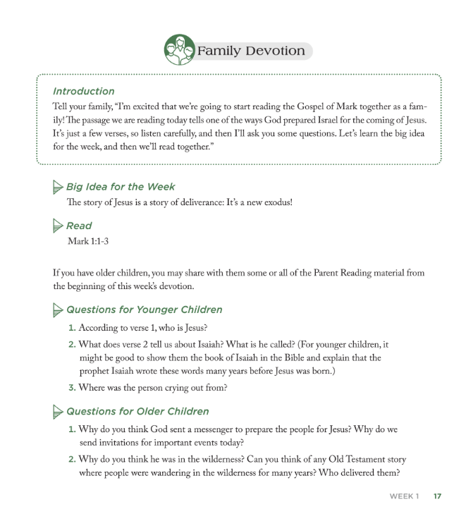 The Good News Family Devotional: 52 Weeks Through the Gospel of Mark