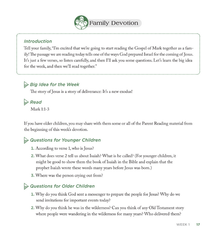 The Good News Family Devotional: 52 Weeks Through the Gospel of Mark